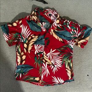 4/5T Red Hawaiian Shirt